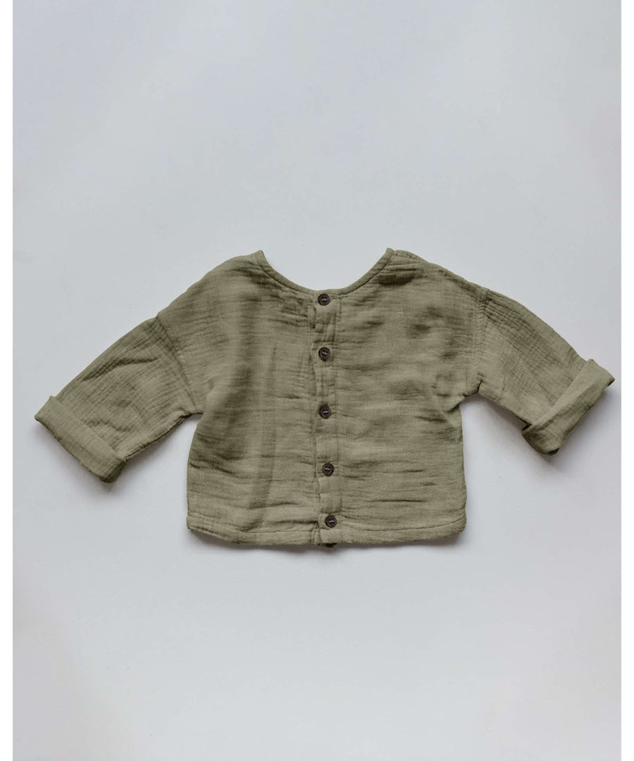 The Simple Folk • The Button Back Top sage