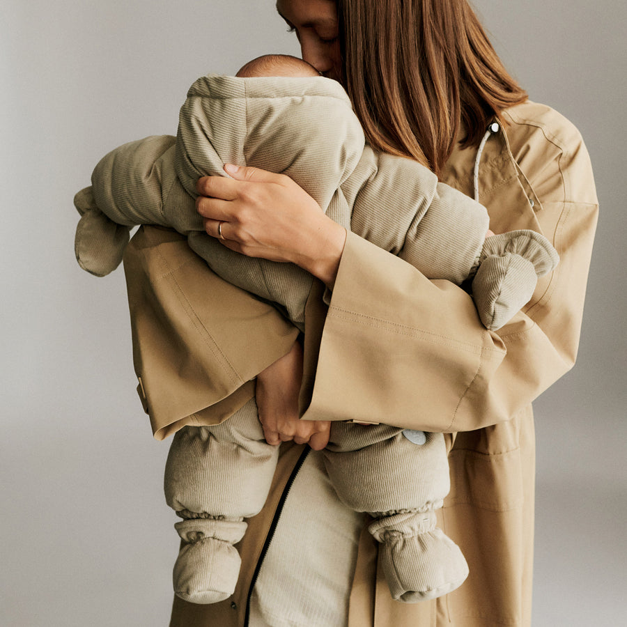 Wheat • Nallo Puffer Baby Overall grey stone