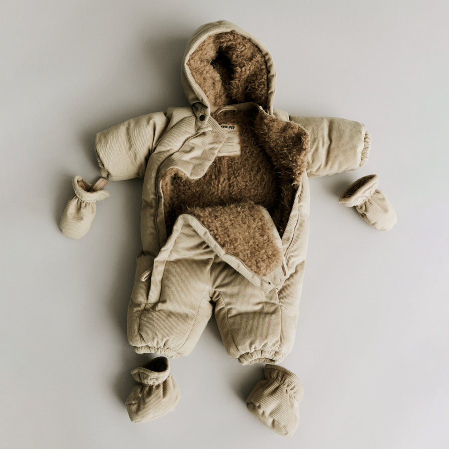 Wheat • Nallo Puffer Baby Overall grey stone