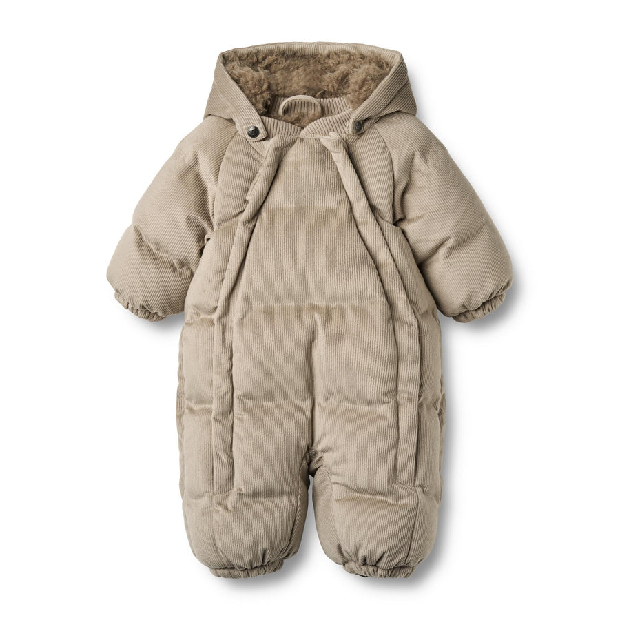 Wheat • Nallo Puffer Baby Overall grey stone
