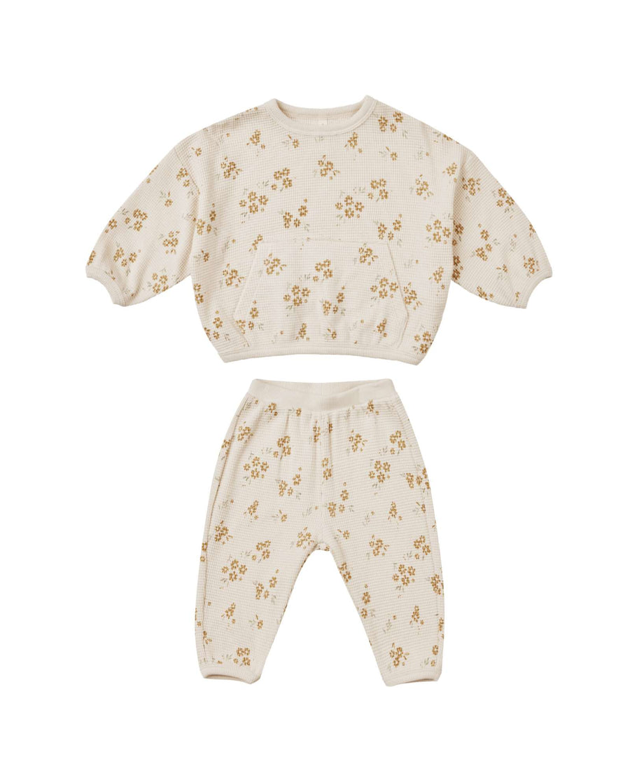 Quincy Mae • Waffle Slouch Set honey flower