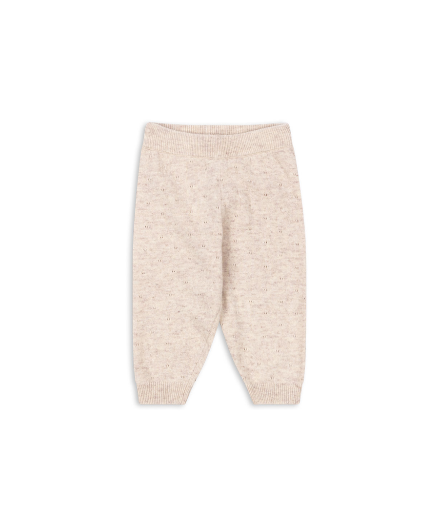 Konges Sløjd • Mino Knit Hosen off white melange pointelle