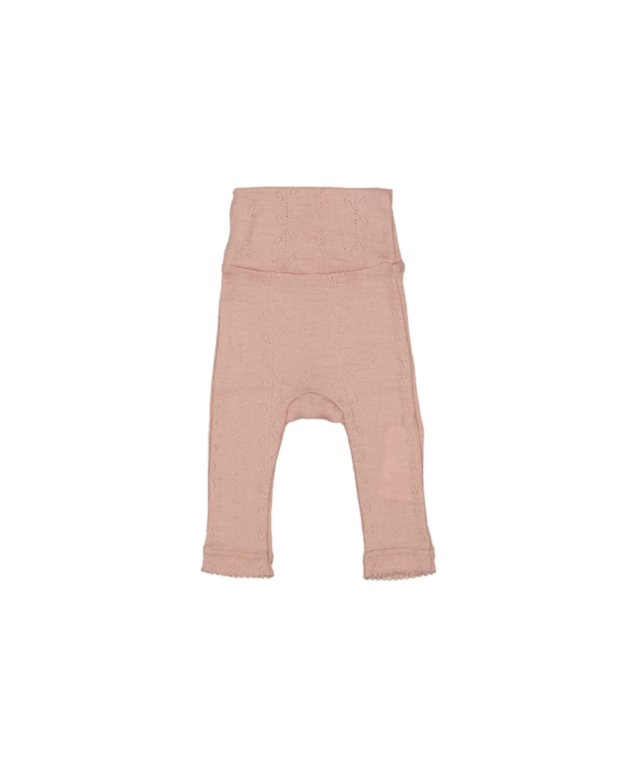 MarMar Copenhagen • Leggings Piva Wool Pointelle Newborn burnt rose