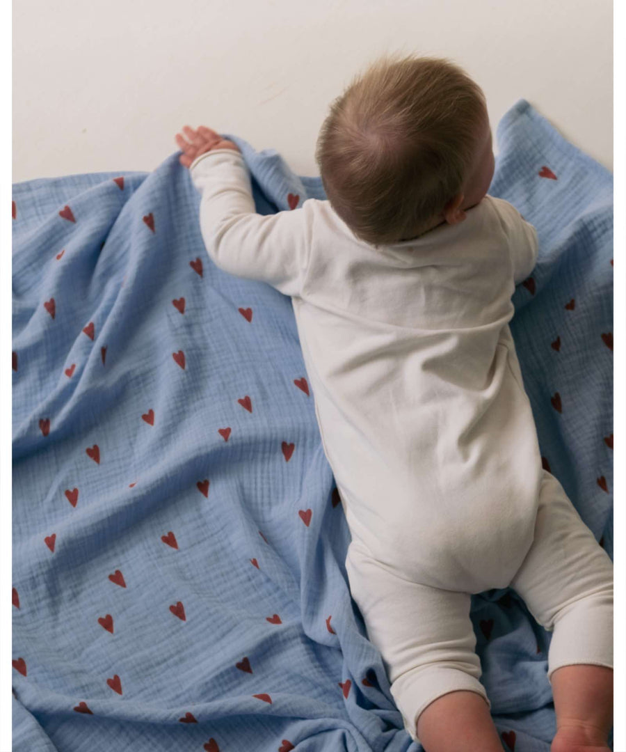 Studio Noos • Nuschi / Musselin Tuch 70x70cm Light Blue Swaddle