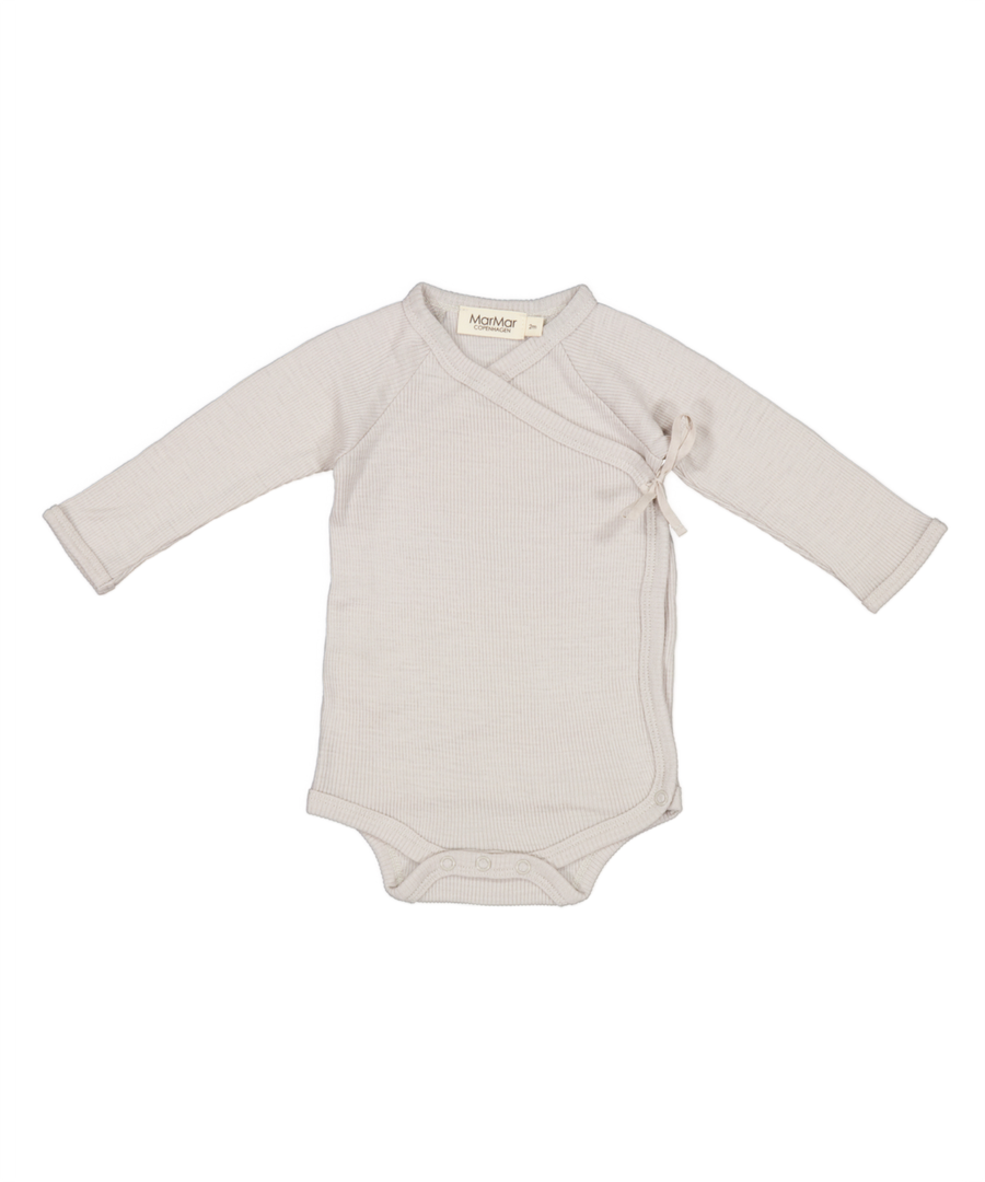 MarMar Copenhagen • Body / Wickelbody Belita Wool Rib Newborn pepple