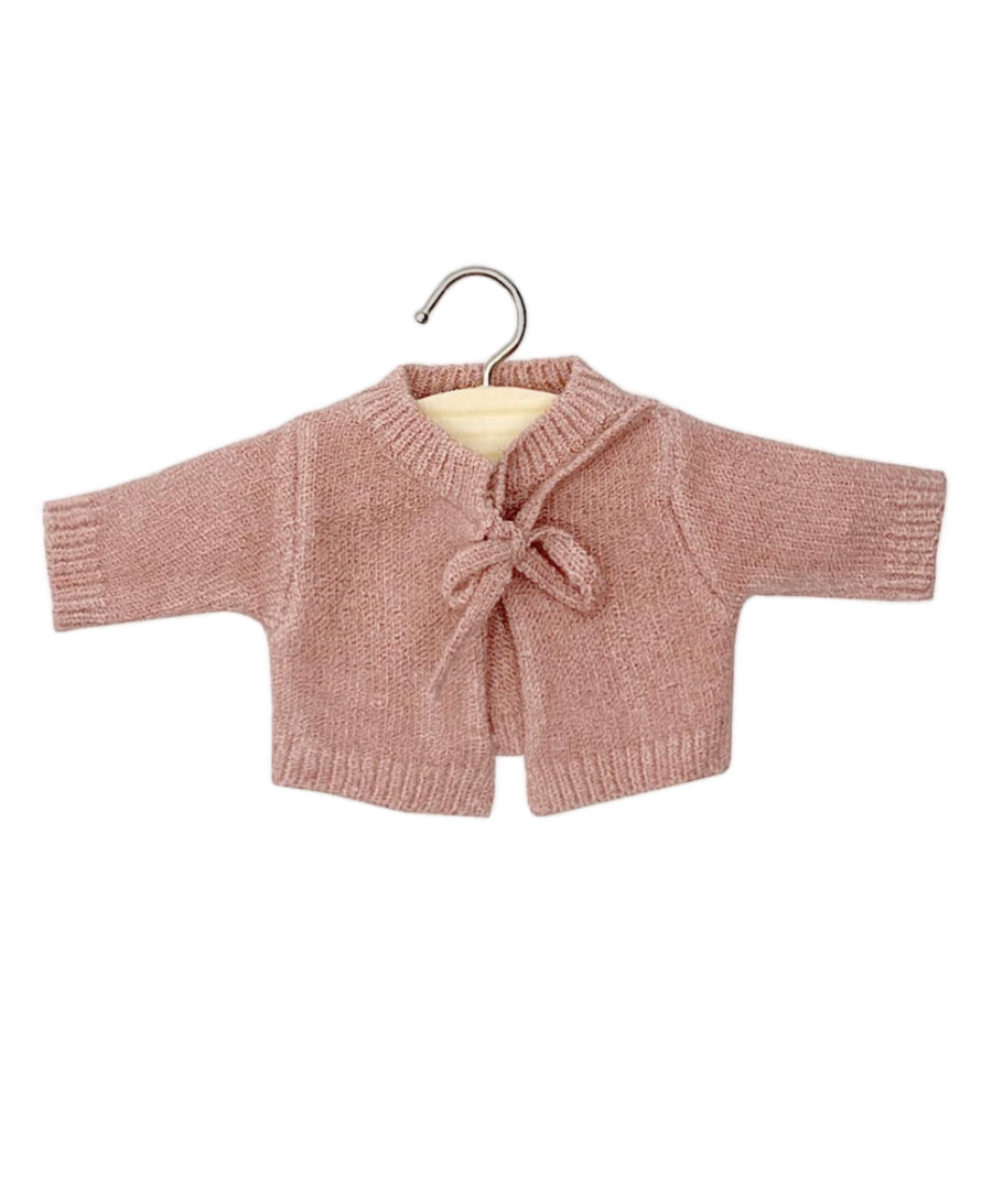 Minikane • Puppenkleidung Strickjacke Alix rosé