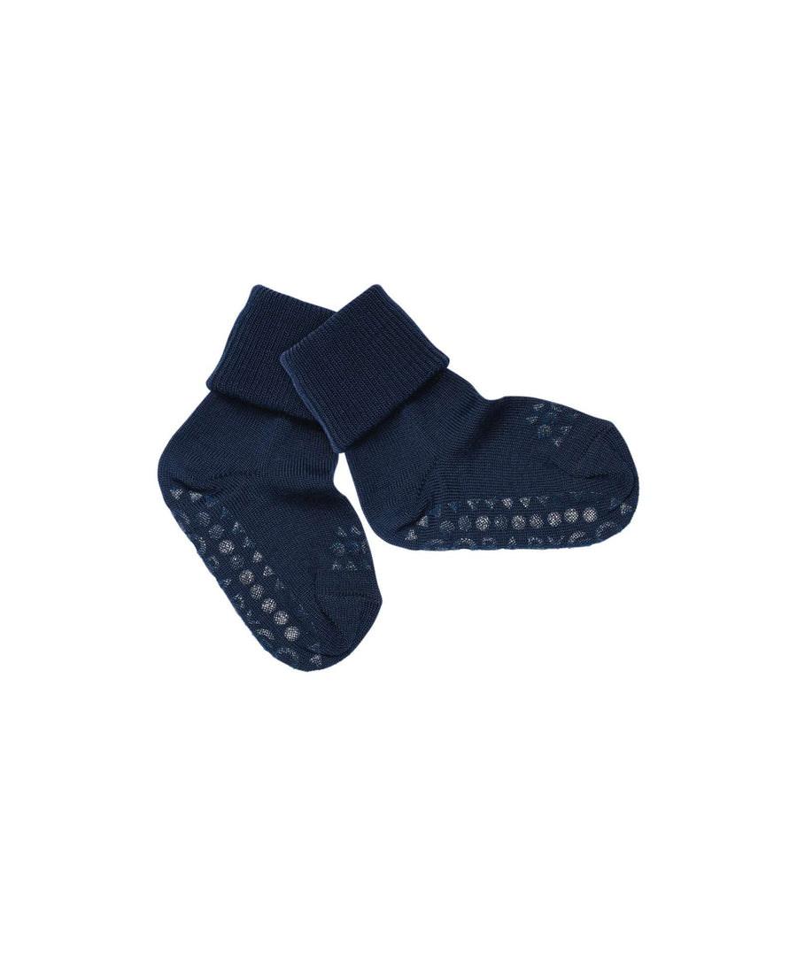 GoBabyGo • Rutschfeste Socken Wolle midnight blue