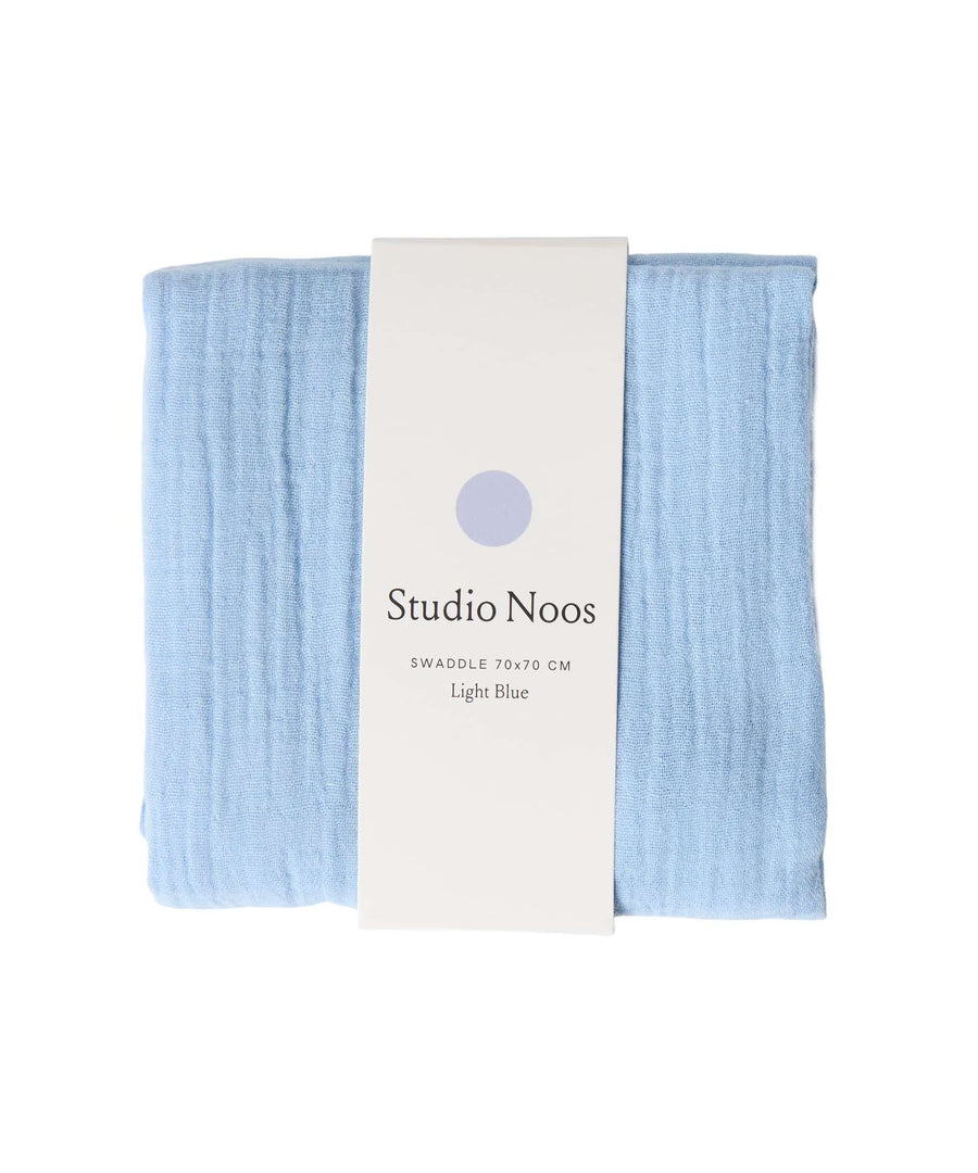 Studio Noos • Nuschi / Musselin Tuch 70x70cm Light Blue Swaddle