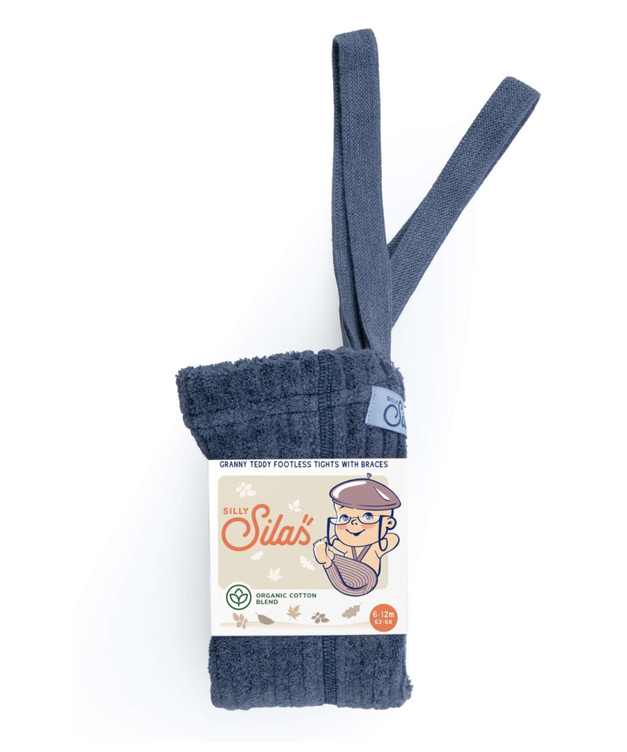 Silly Silas • Granny Strumpfhose steel blue (fusslos)