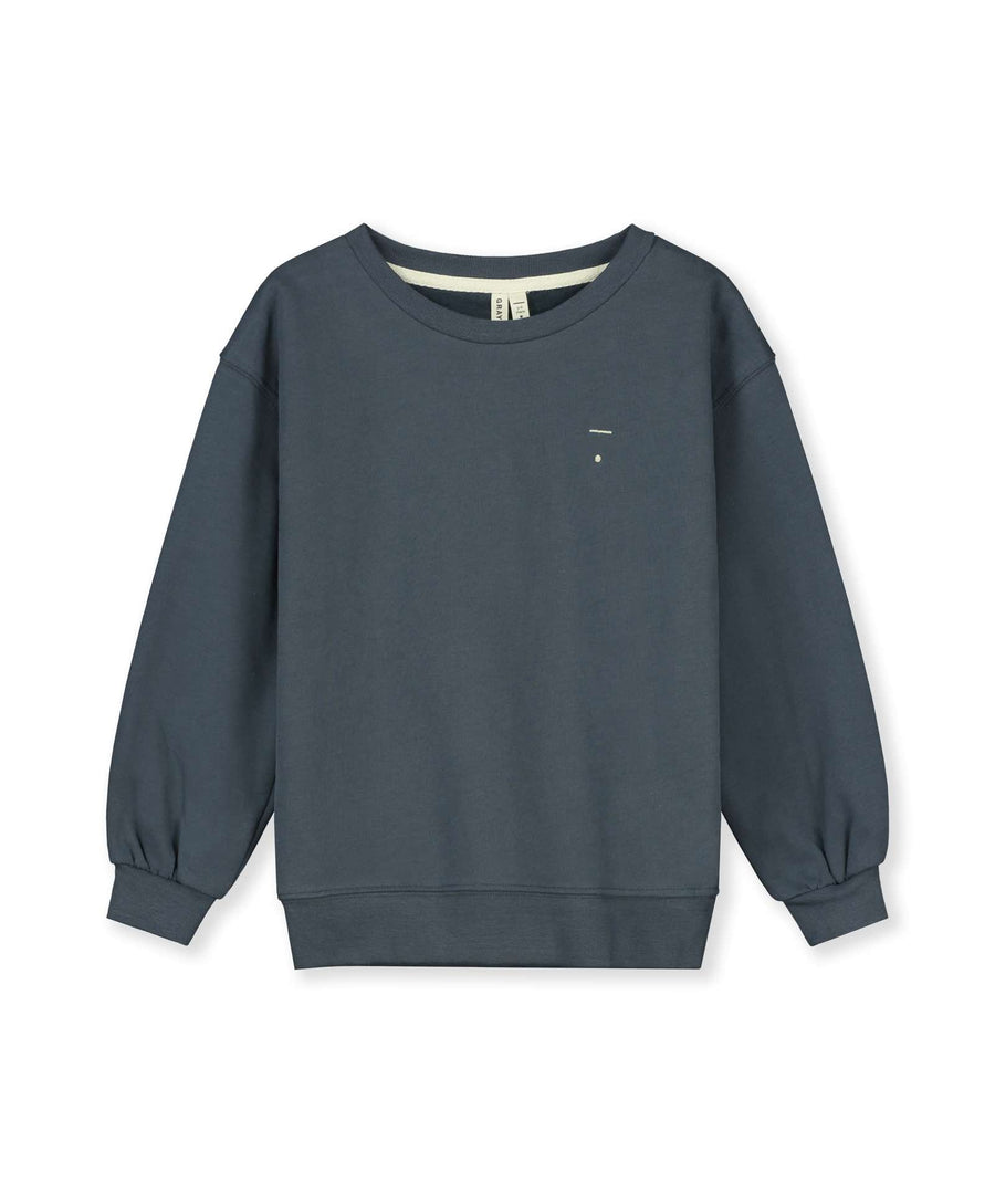 Gray Label • Dropped Shoulder Sweater GOTS blue grey