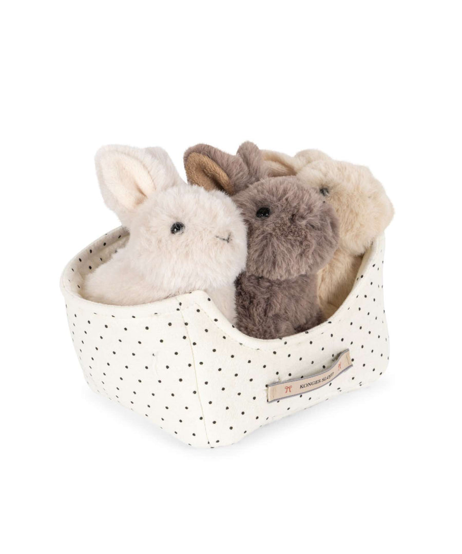 Konges Sløjd • Plütschtiere Häschen im Korb Bunny Love