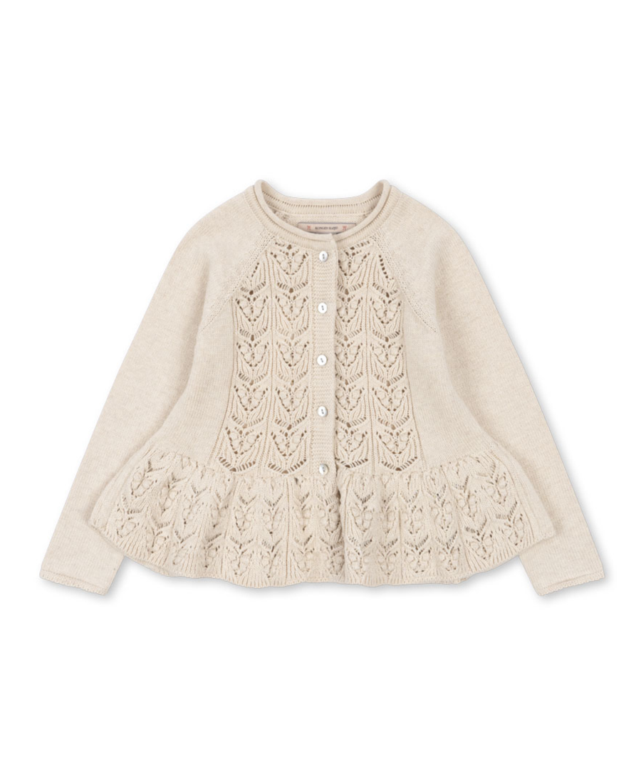 Konges Sløjd • Cabby Frill Cardigan off white melange