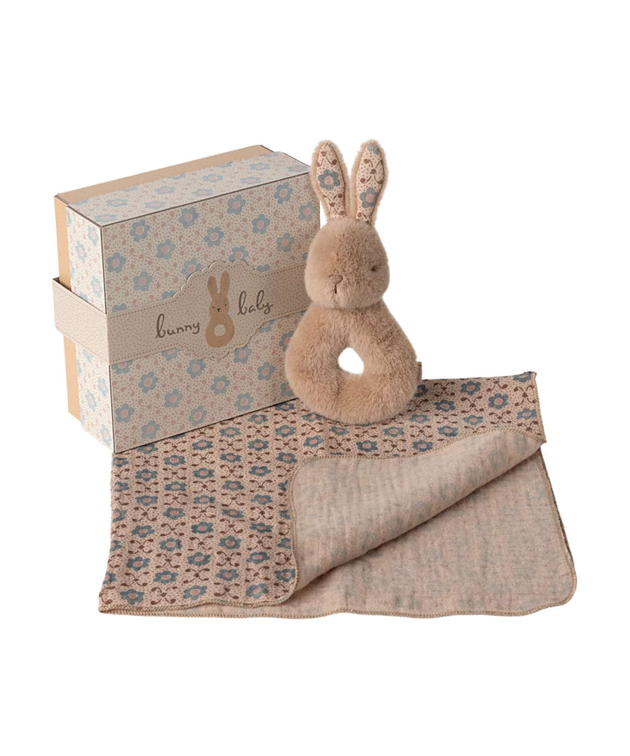 Maileg • Geschenkset / Kaninchen Rassel Set cream peach