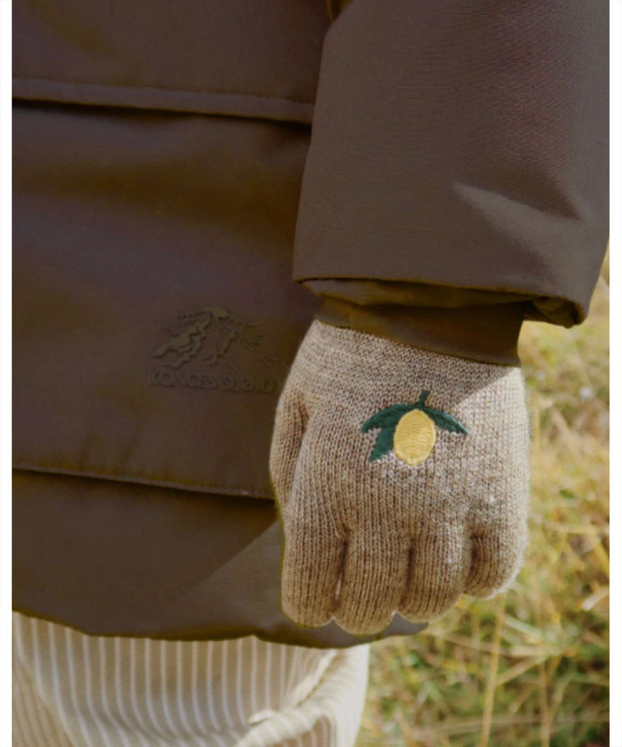 Konges Sløjd • Filla Handschuhe Set lemon/stripe
