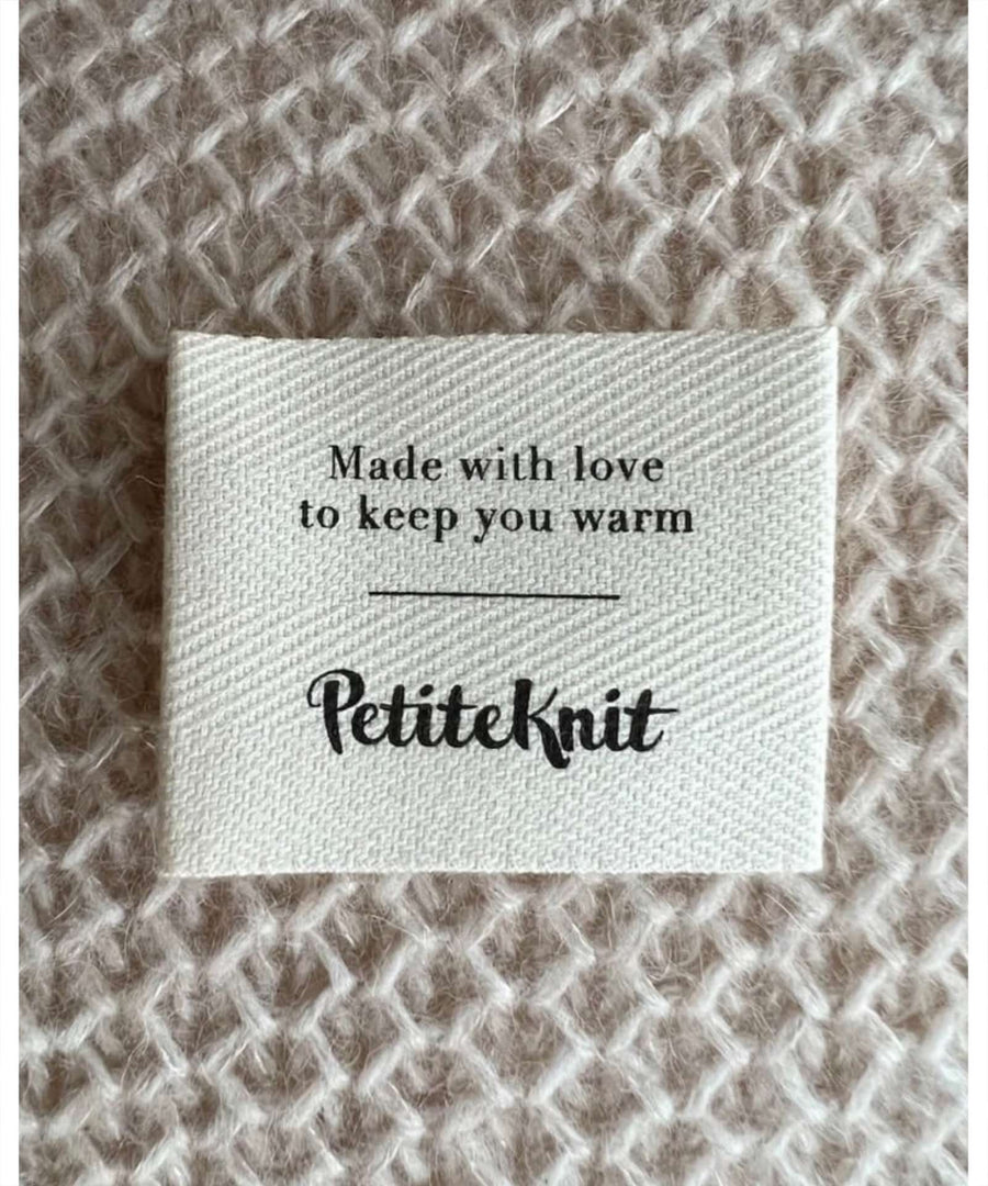 PetiteKnit • Label "Made with love to keep you warm"