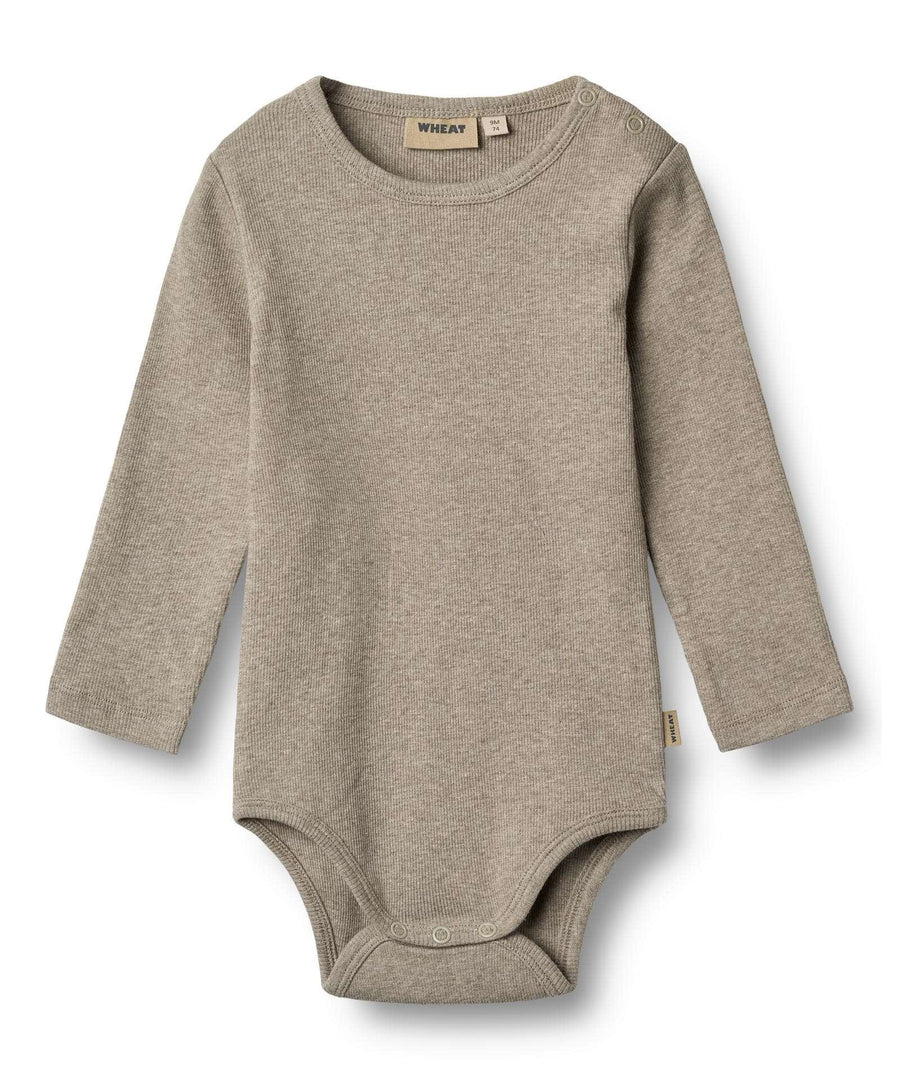 Wheat • Spencer Rib Body L/S gravel melange