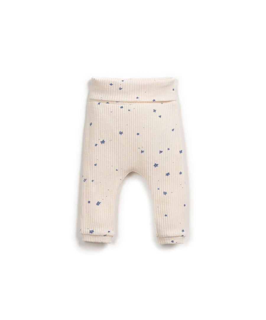 Play Up • Printed Organic Leggings blueberry off white