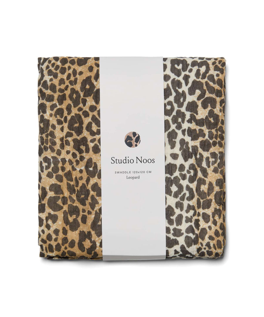 Studio Noos • Nuschi / Musselin Tuch 120x120cm leopard