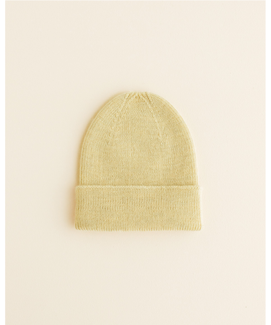 hvid • Beanie fonzie newborn light yellow