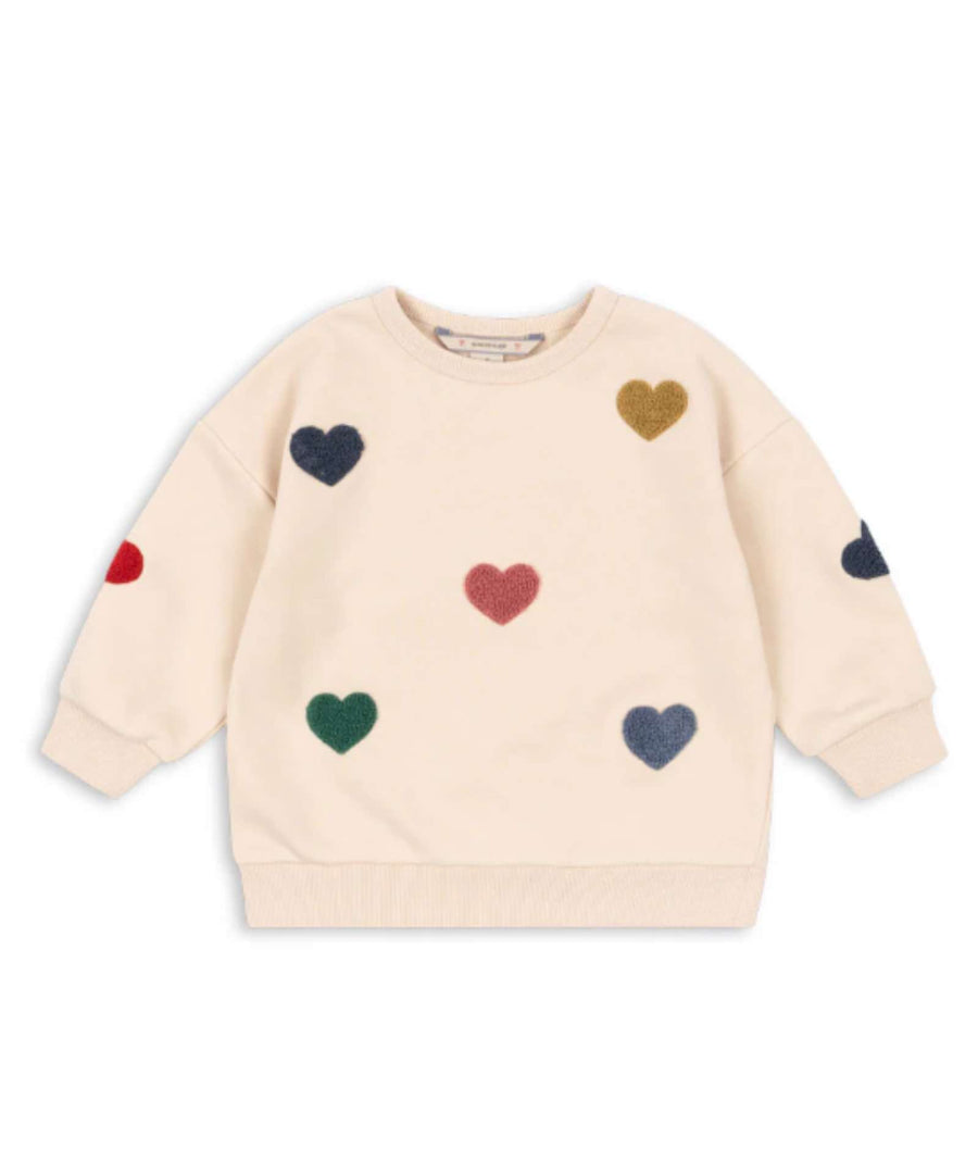 Konges Sløjd • Lou Terry Sweater multi hearts