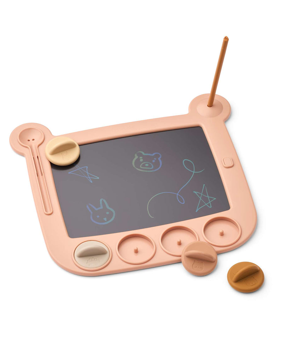 Liewood • Venzora LCD-Zeichenbrett mit Stempeln blau/rosa