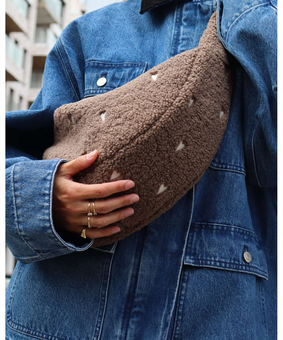 Studio Noos • Teddy Mini Cross Body Bag brown hearts
