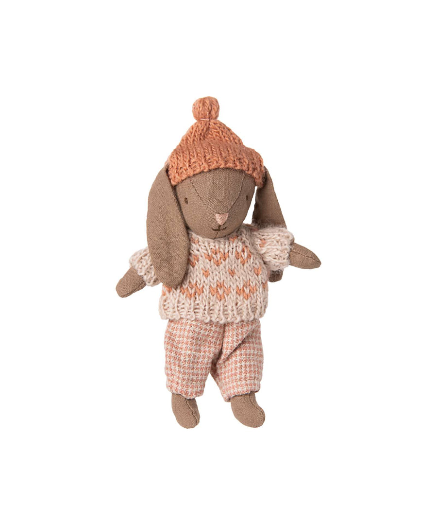 Maileg • Winterhase, Micro - Braun - Rosa