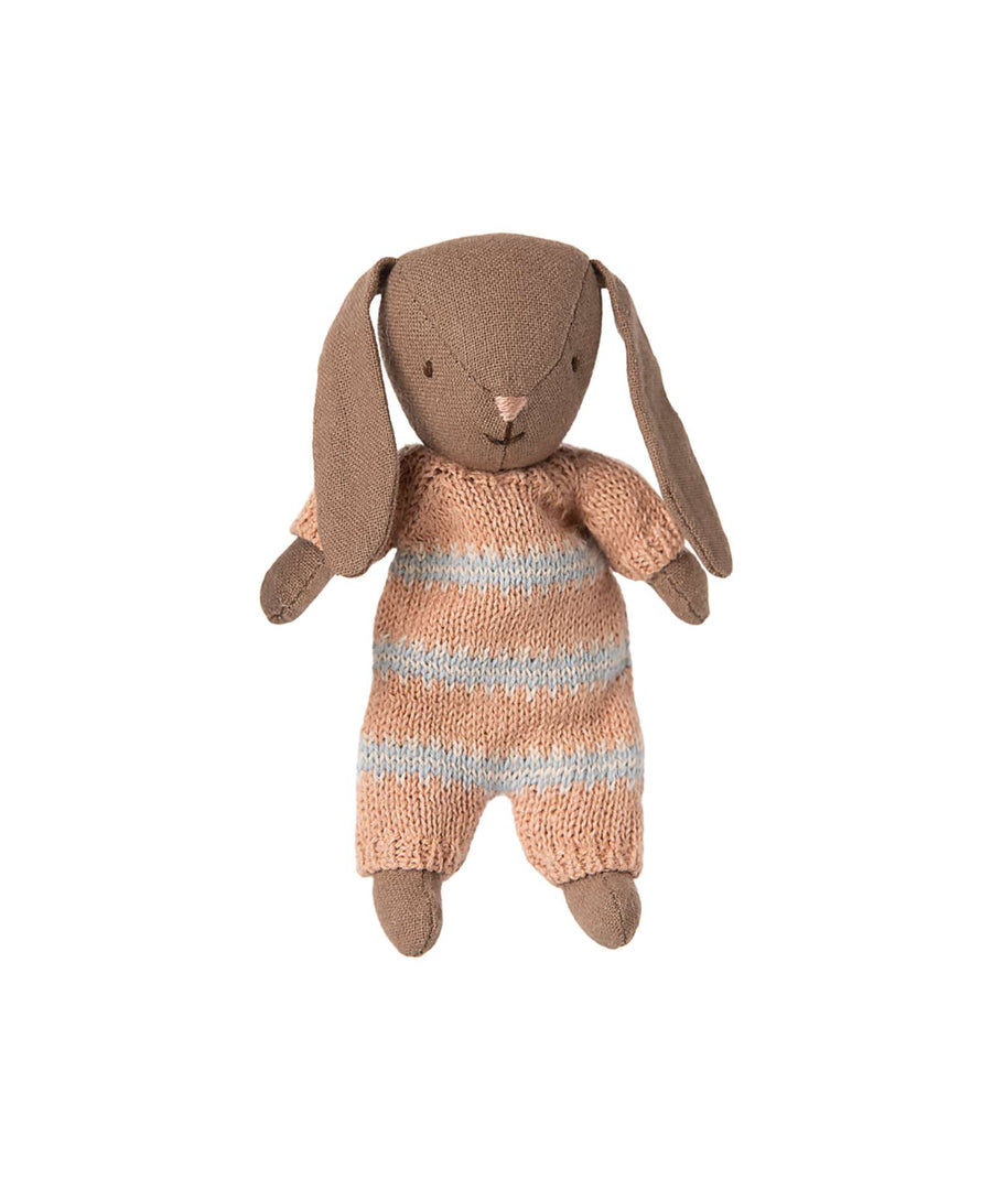 Maileg • Hase Mikro Braun - Dusty Rose Strickanzug