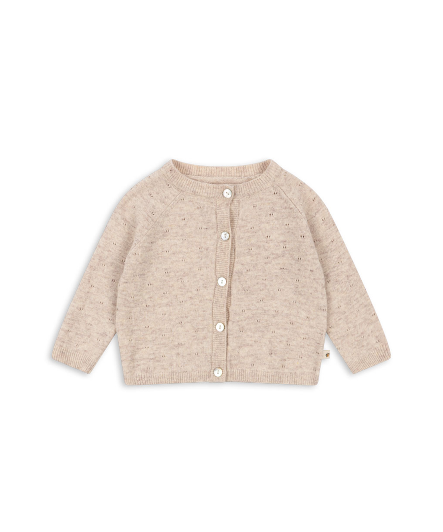 Konges Sløjd • Mino Knit Cardigan off white melange pointelle