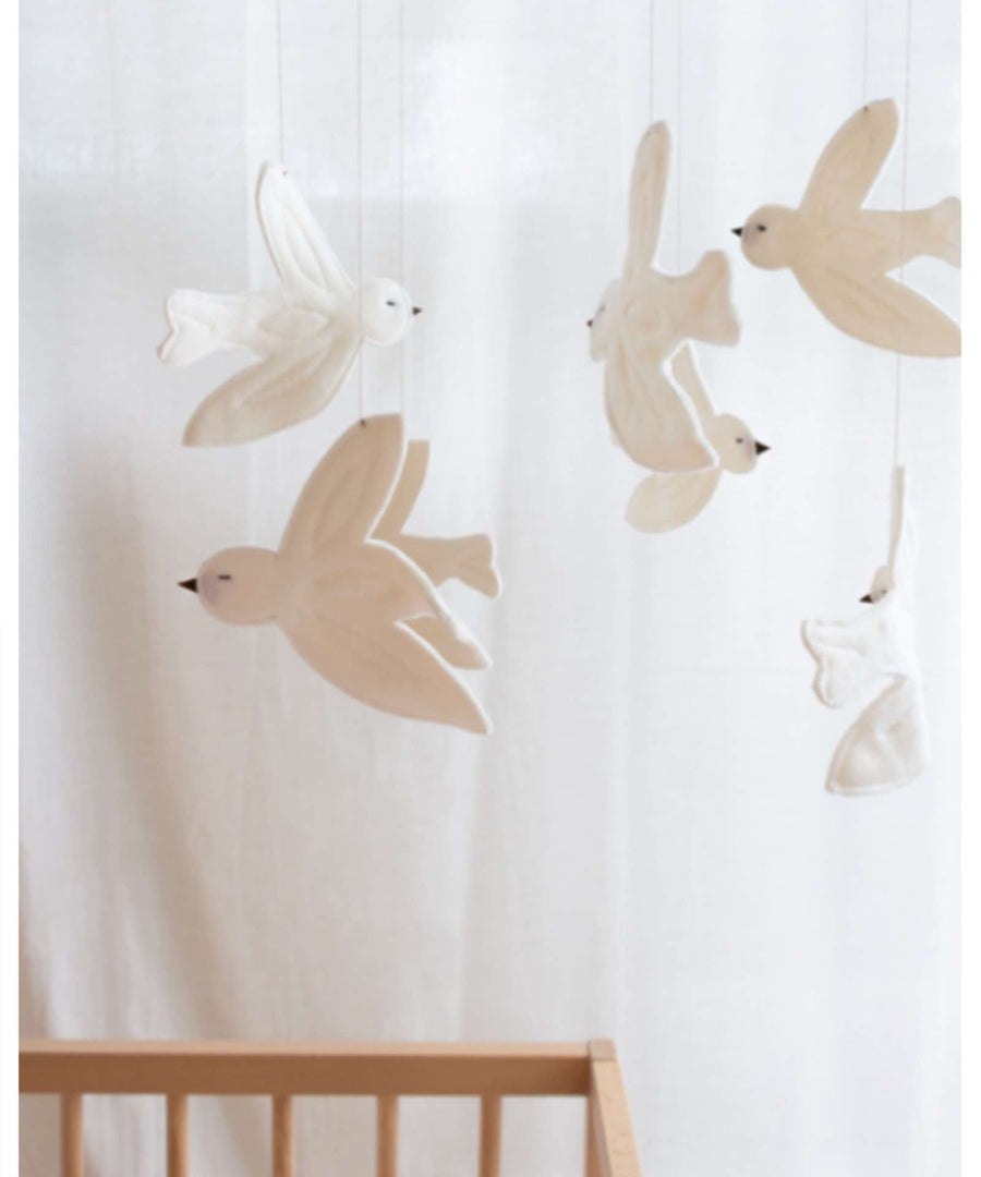 Nanami • Mobile Vögel off-white