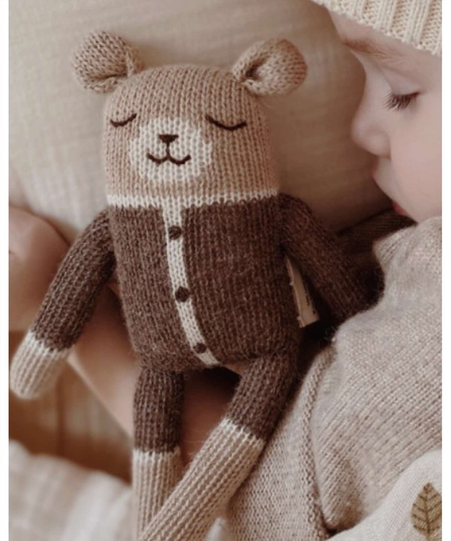 Main Sauvage • Teddy Knit Toy mocha romper
