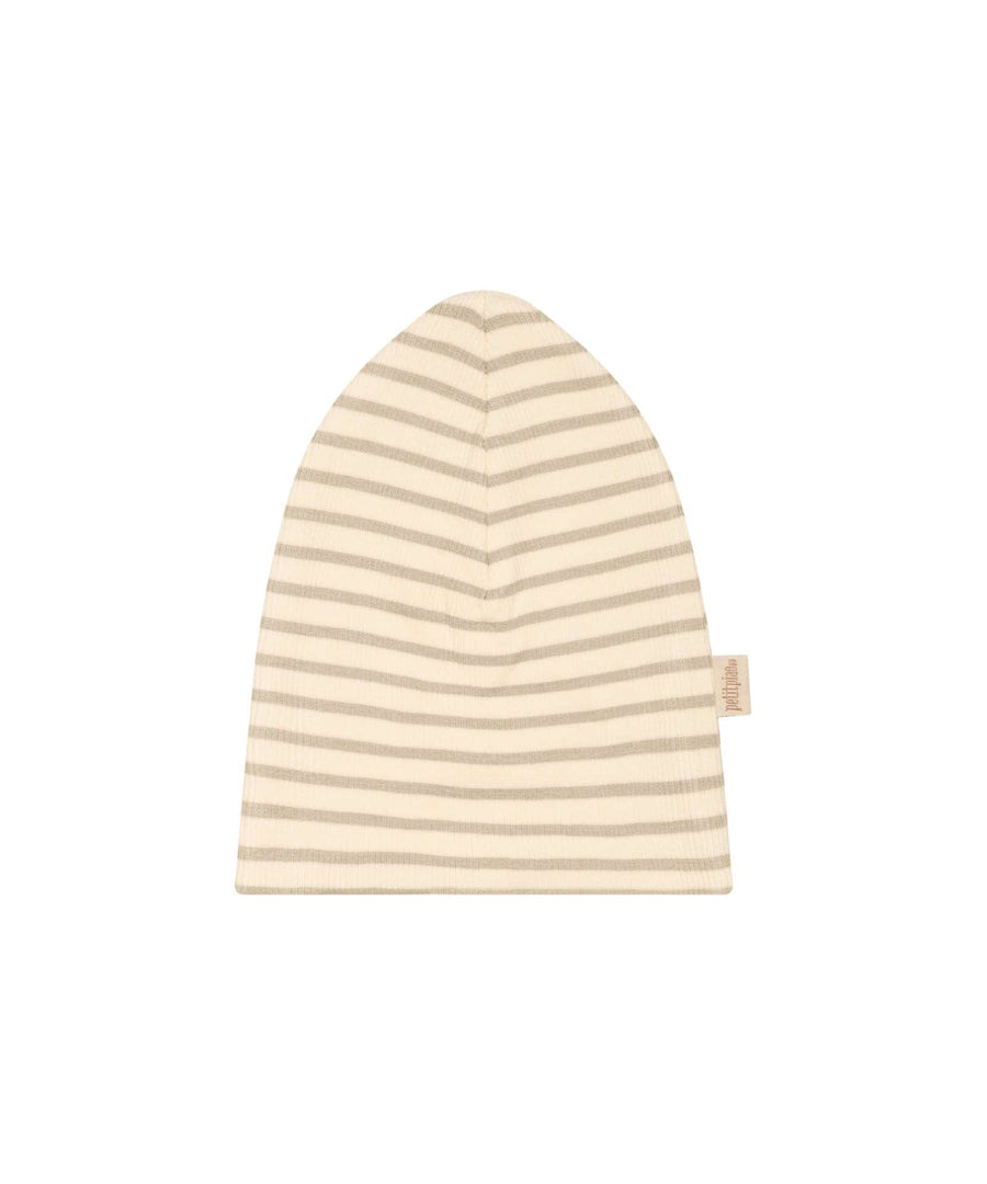 Petit Piao • Beanie Hat modal stripe soft sand