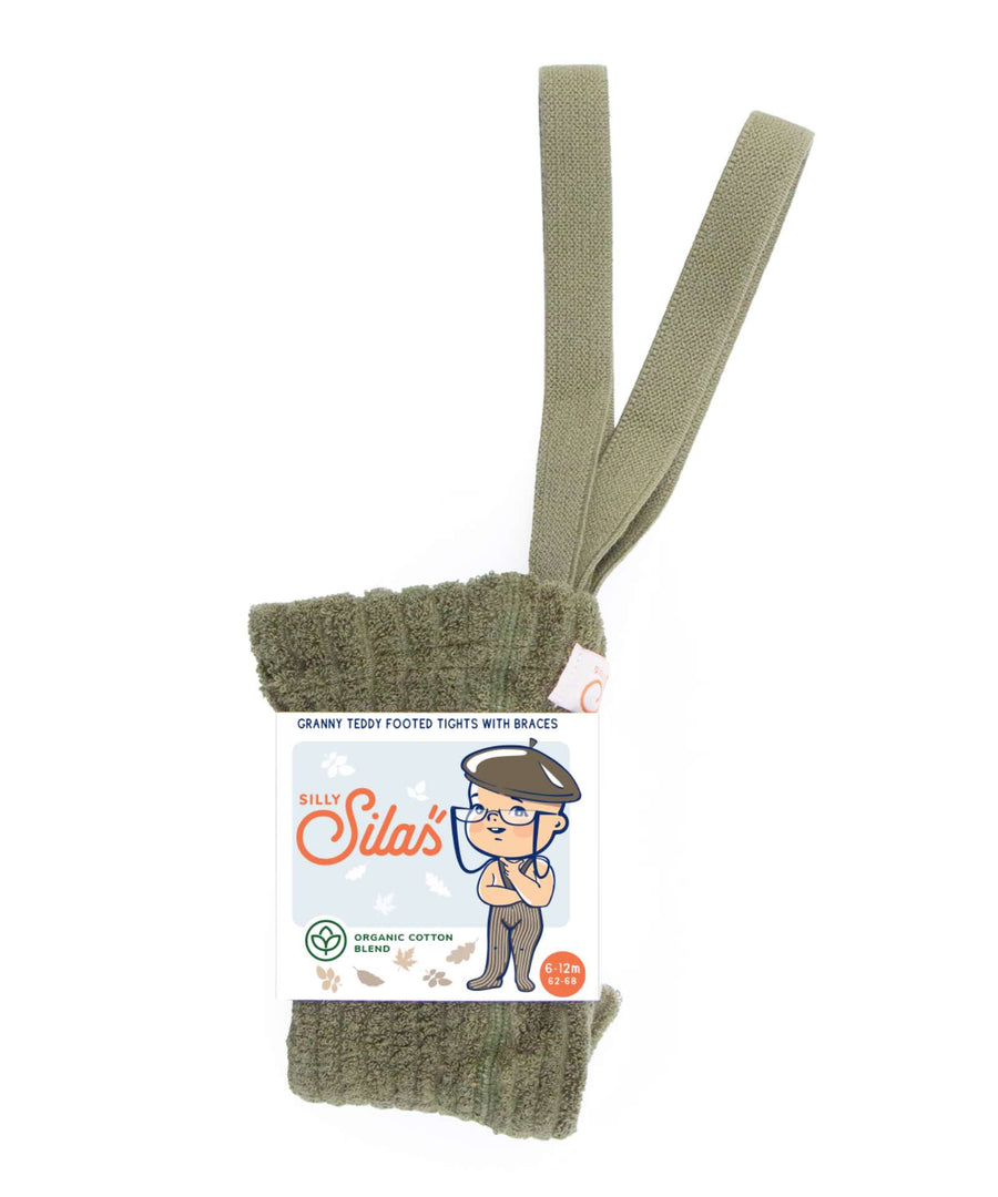 Silly Silas • Granny Strumpfhose olive (mit Füssen)