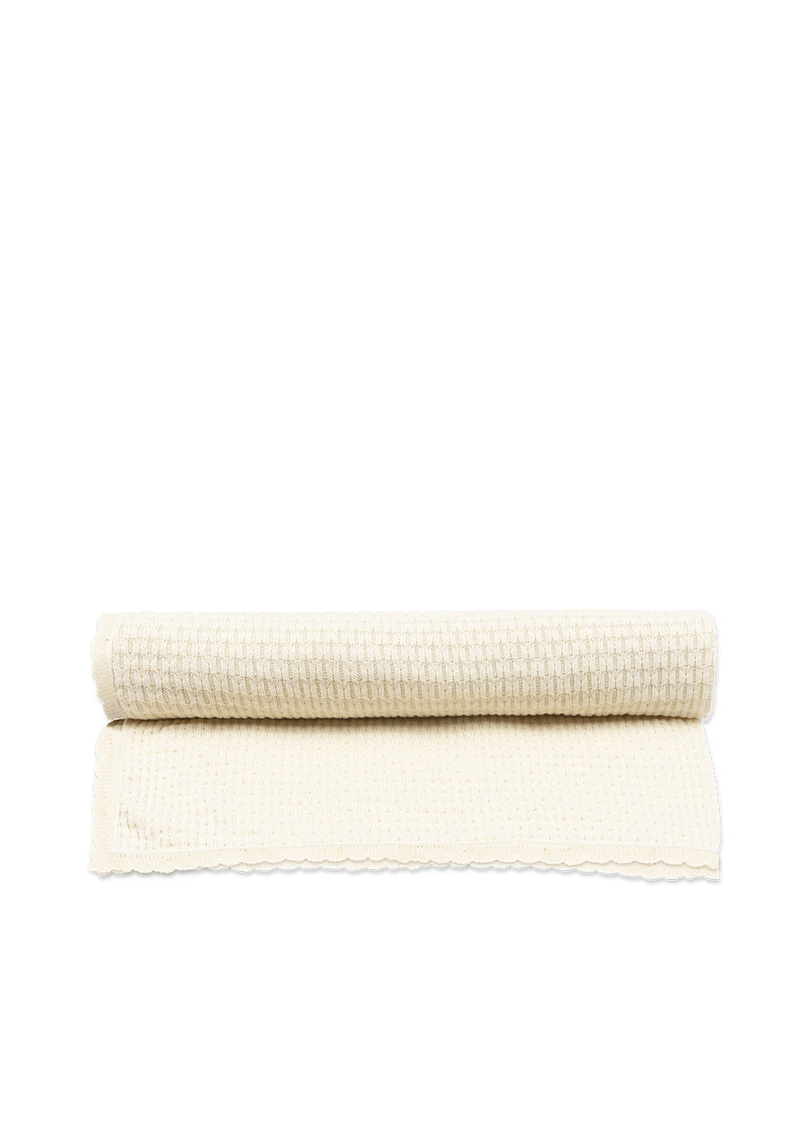 Konges Sløjd • FANGA Venti Pointelle Decke antique white