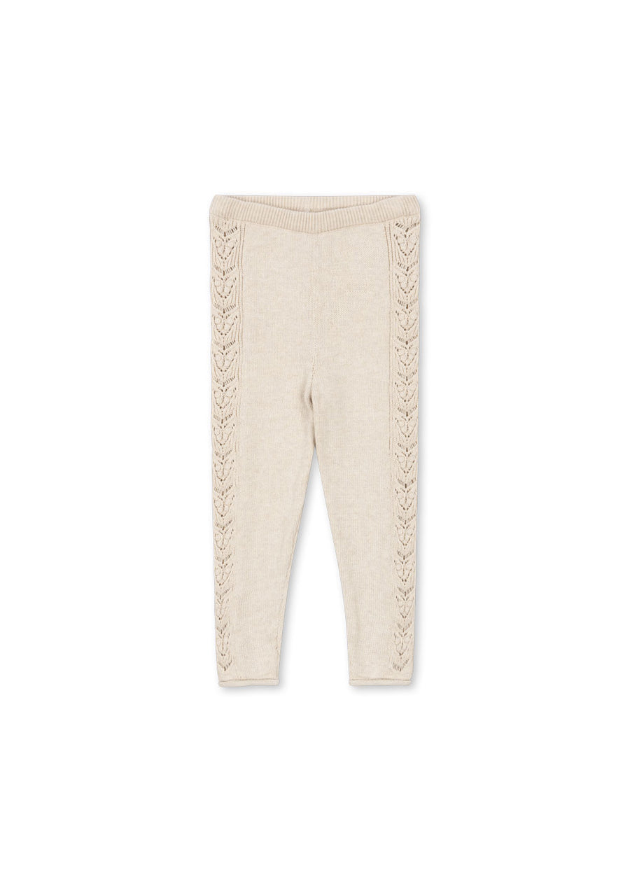 Konges Sløjd • Cabby Knit Hosen / Leggings off white melange