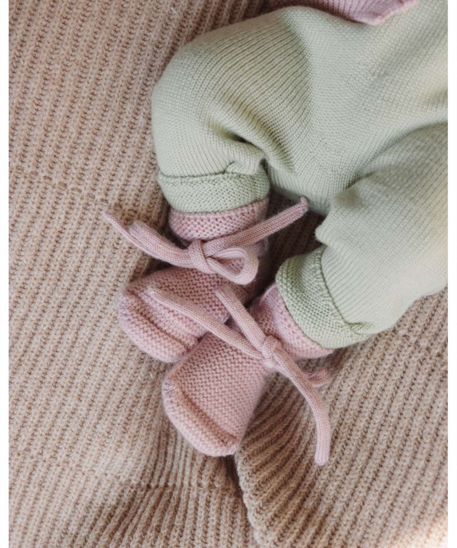 hvid • Babyfinklein Booties 0-9 Monate powder