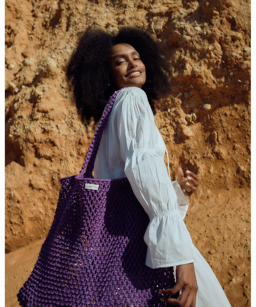Studio Noos • Makramee Mom Bag purple