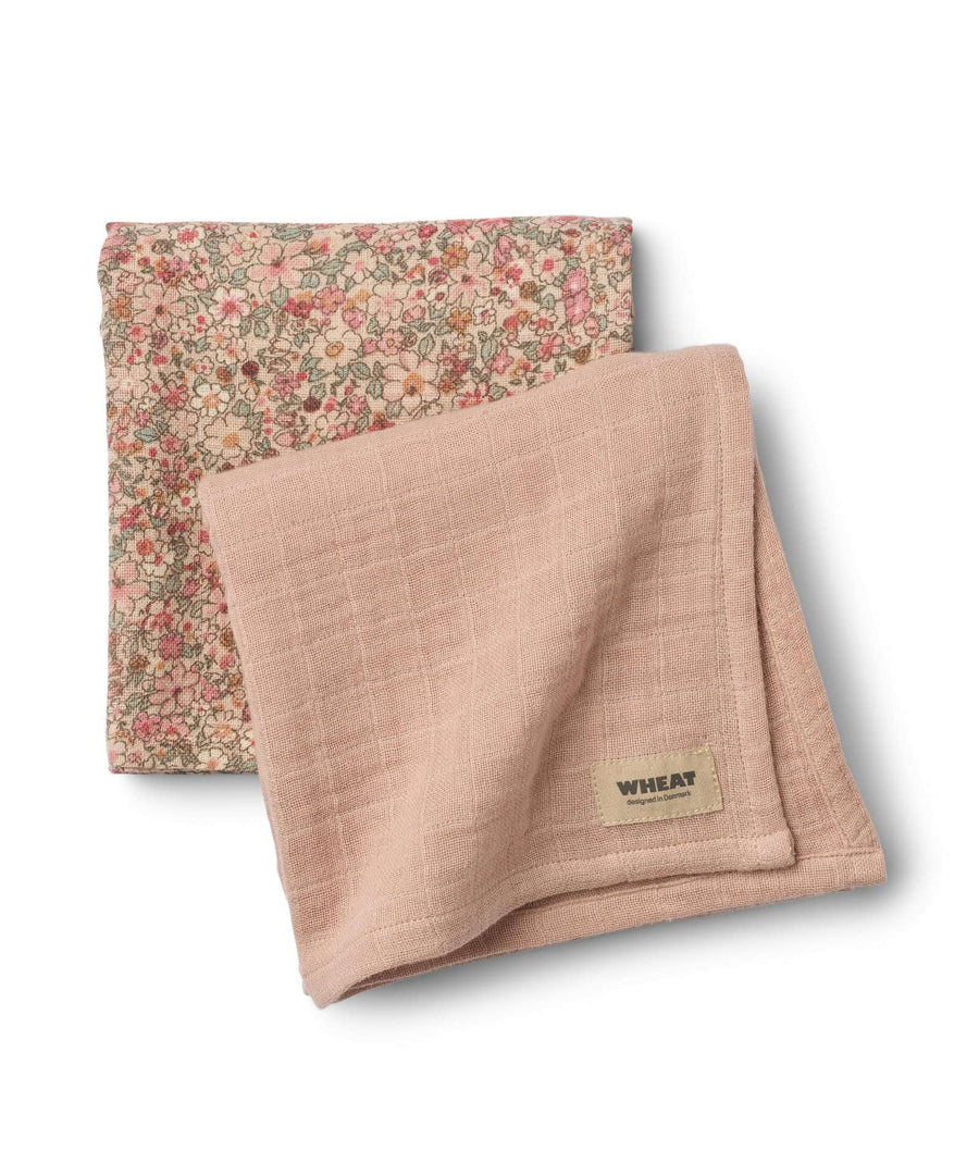Wheat • Kaya Nuschiset Muslin 2-Pack rose dust