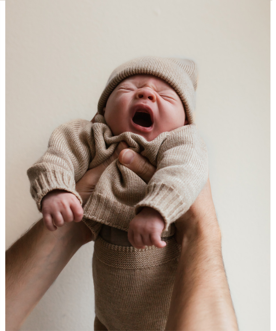 hvid • Beanie Fonzie Newborn sand