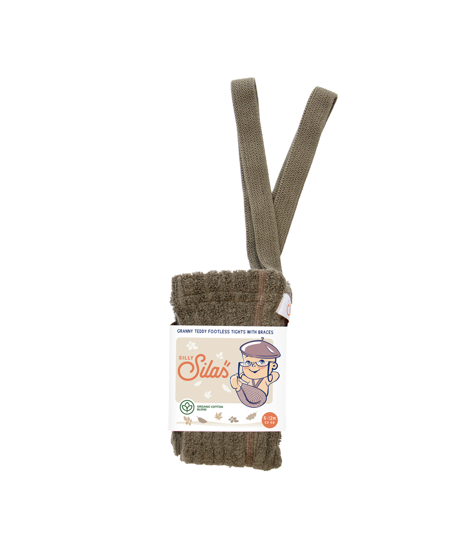 Silly Silas • Granny Strumpfhose seaweed brown (fusslos)