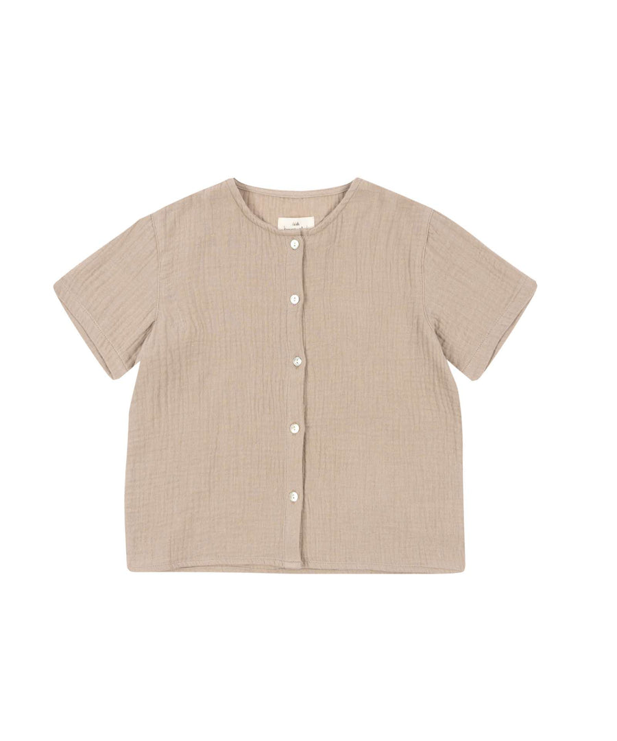 Konges Sløjd • Olive T-Shirt Kurzarm Muslin pure cashmere