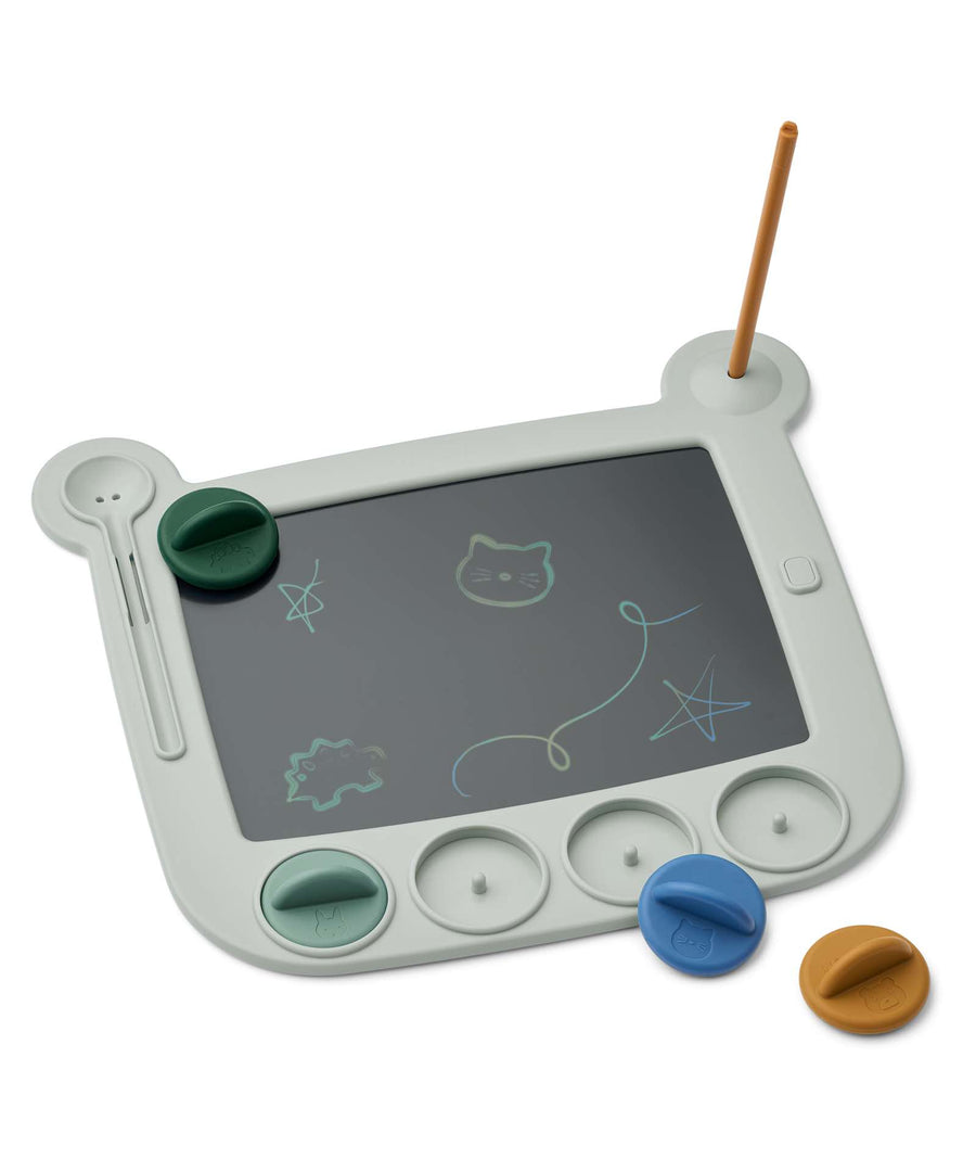 Liewood • Venzora LCD-Zeichenbrett mit Stempeln blau/rosa