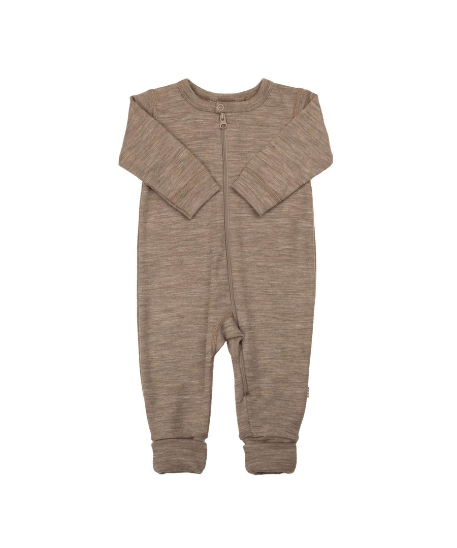 Joha • Strampler / Einteiler aus Merinowolle/Seide beige meliert