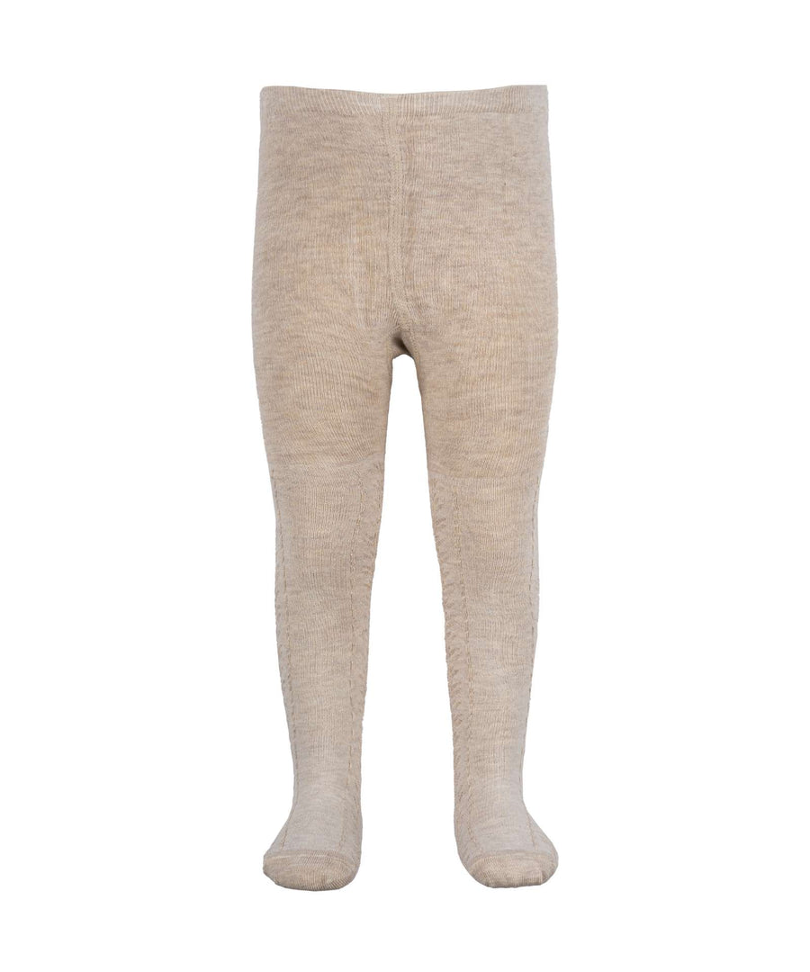 Minipop • Strumpfhose Bambus Muster off white melange