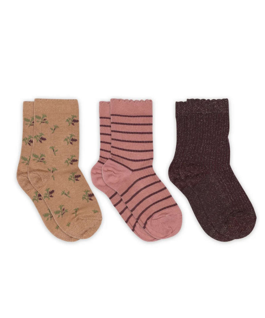 mp Denmark • Thora Socken 3-Pack tawny brown