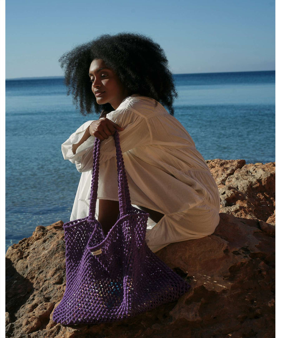 Studio Noos • Makramee Mom Bag purple
