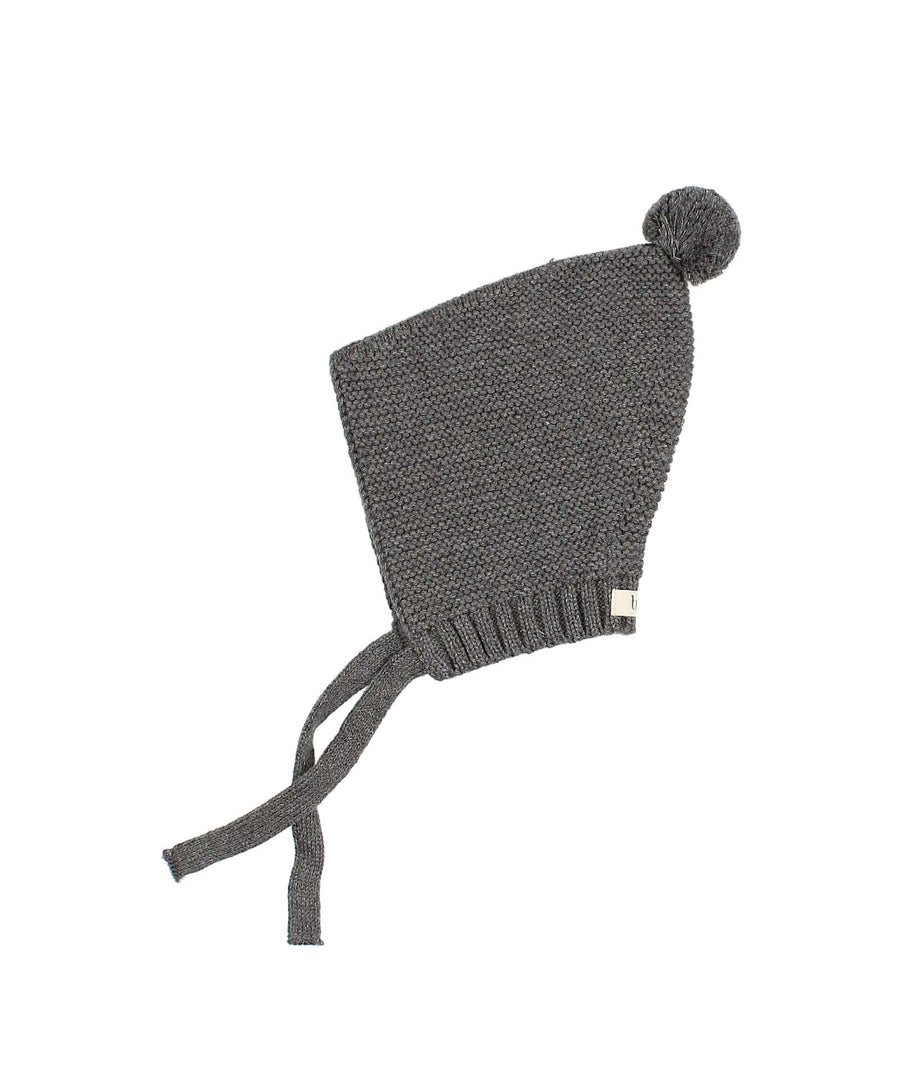 búho barcelona • Knit Pom Pom Hat dark grey