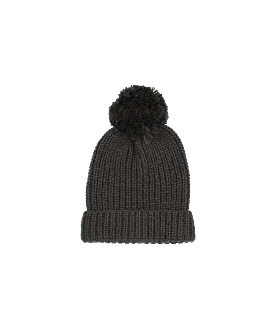 búho barcelona • Pom Pom Soft Knit Hat antracite