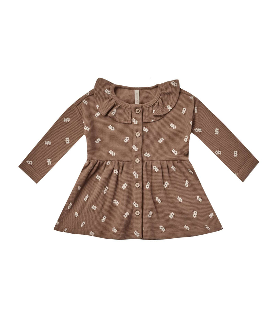 Quincy Mae • Waffle Kleid cocoa-floral