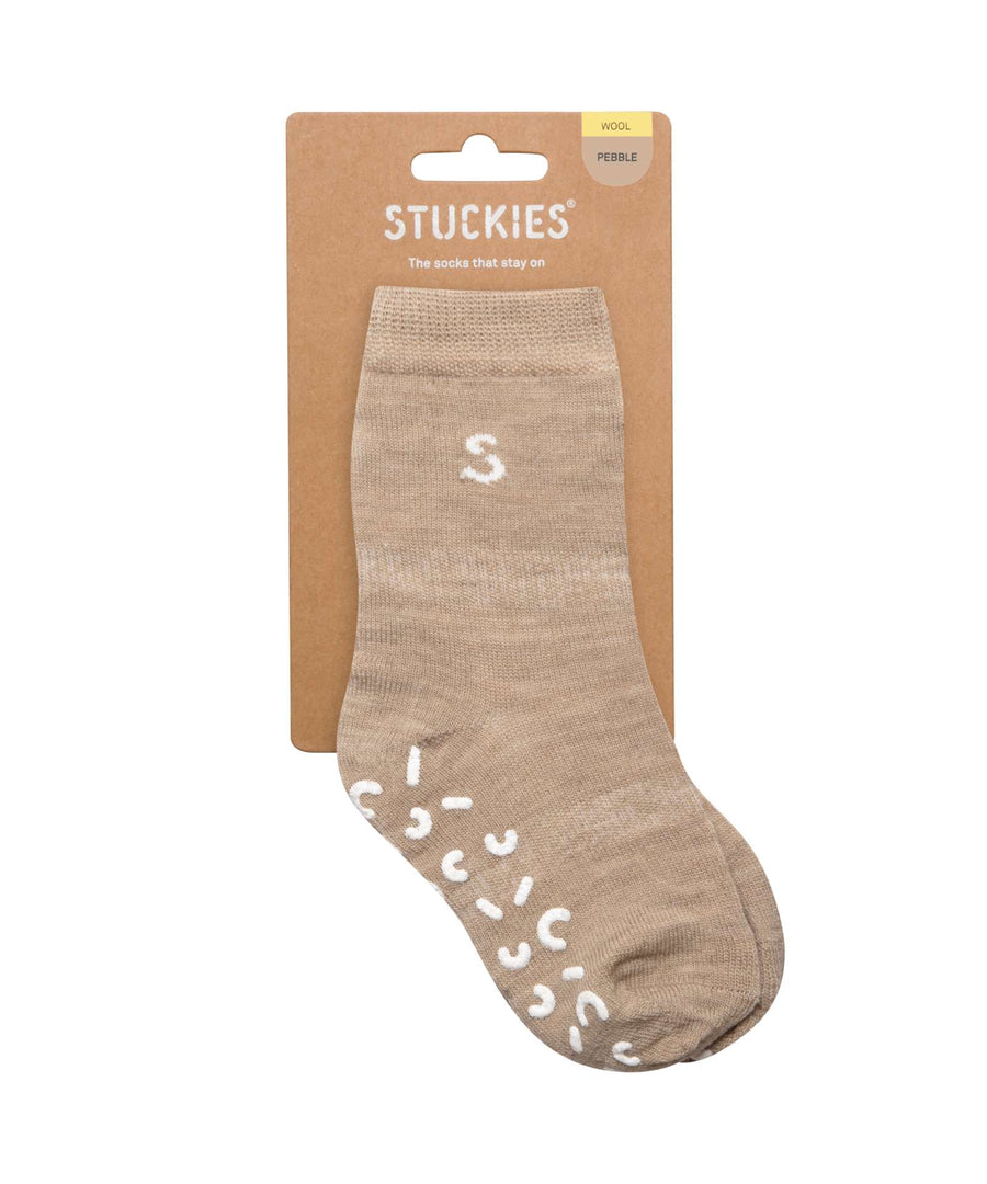 Stuckies • Anti-Rutsch-Socken Wolle pebble
